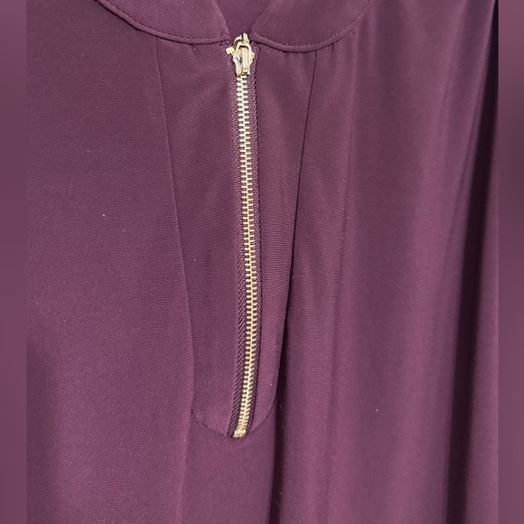 joie de vivre Eggplant Short Sleeve Blouse 2X - Picture 2 of 6